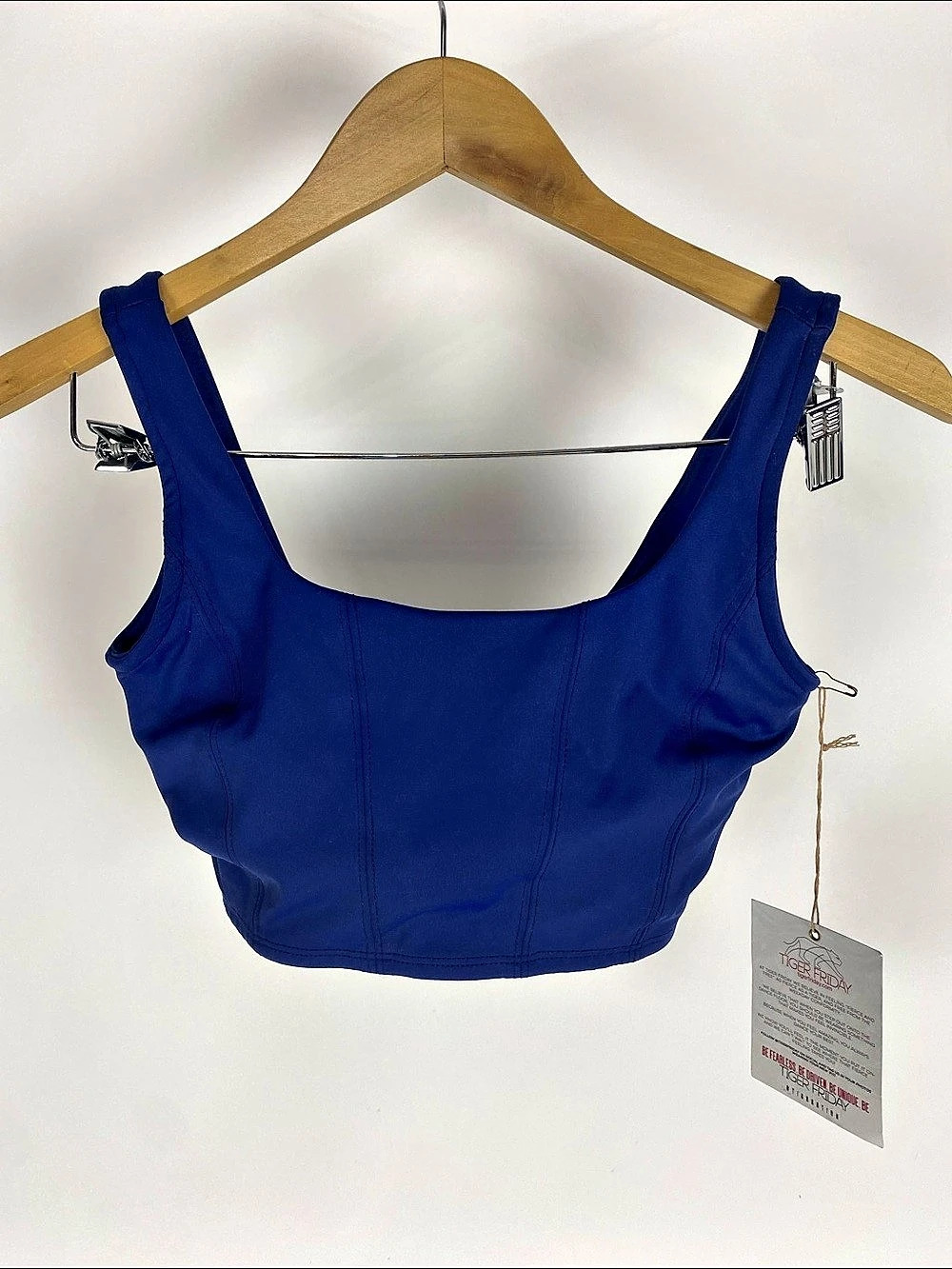 Tiger Friday Blue Crop Top women’s Size XS NWT